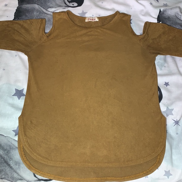 Vivace Suede Blouse Sz M - Picture 3 of 5